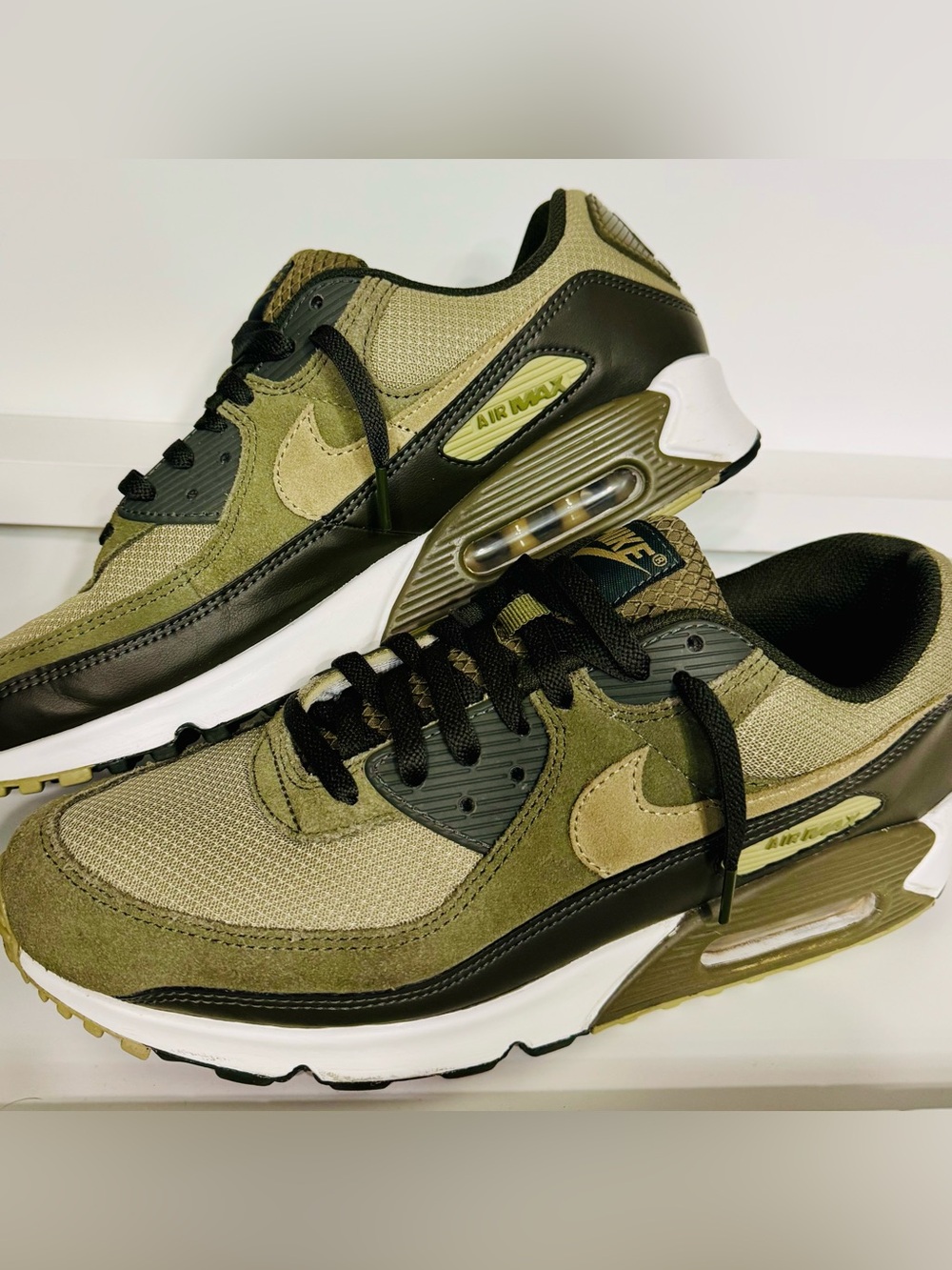Nike Air Max 90 DM0029-200 Neutral Olive Medium Olive Men 11.5  Suede Leather 🫒